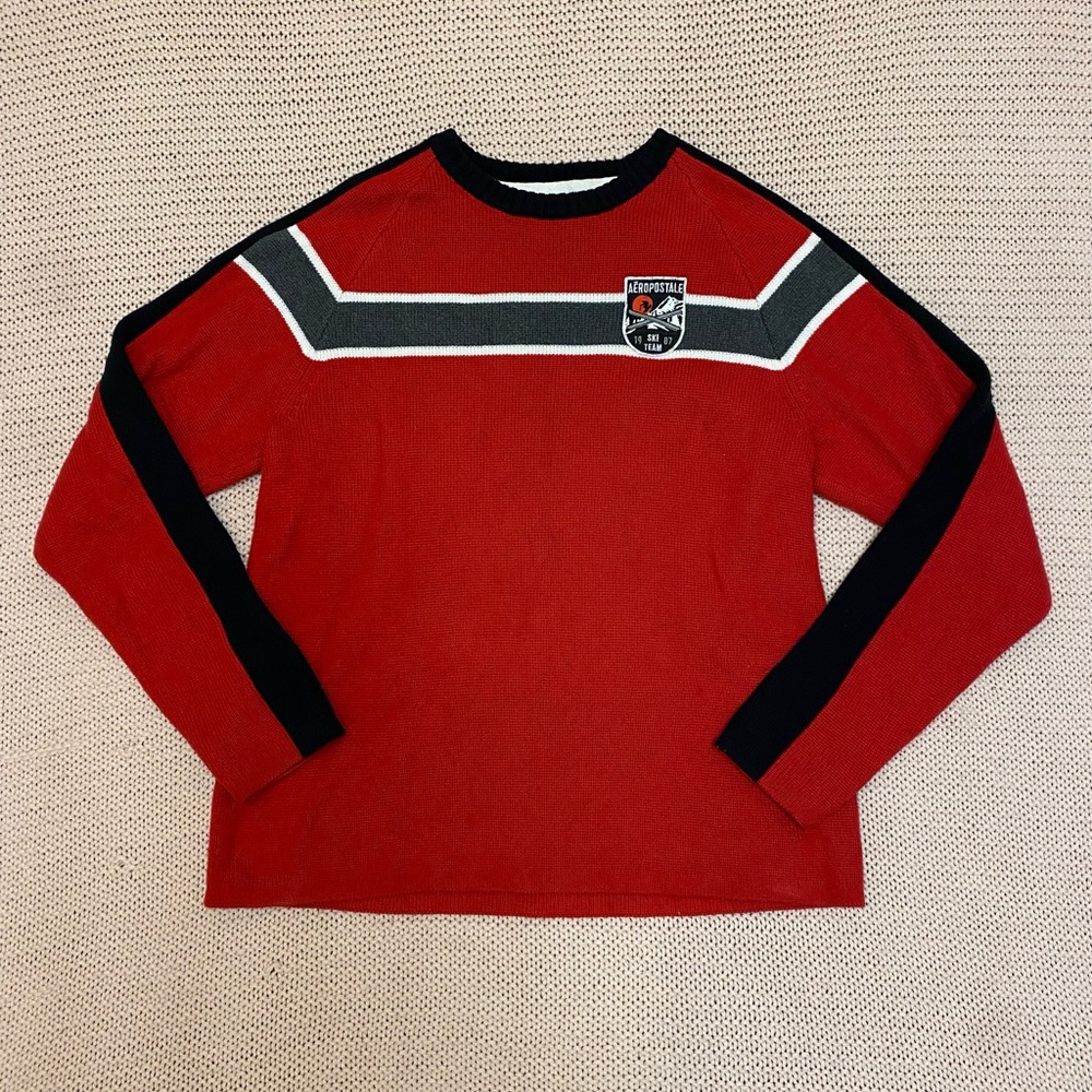 ✰ red and black aeropostale sweater ✰